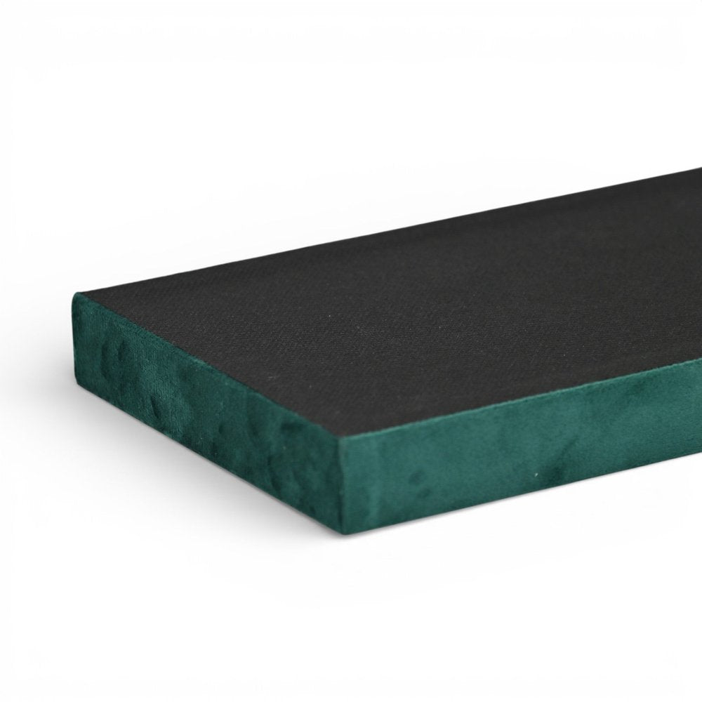 9" Green Wood And Velvet Handmade Trinket Tray