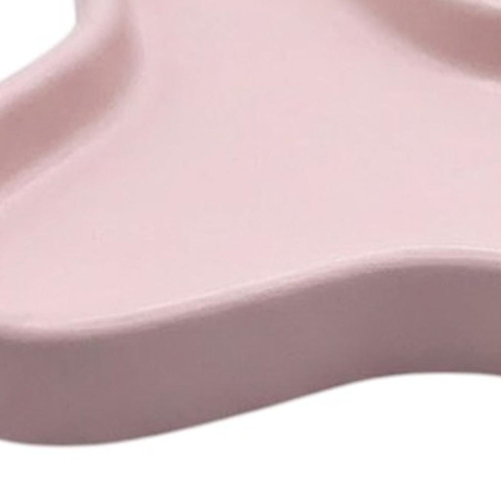 8" Pale Pink Resin Handmade Geometric Trinket Tray