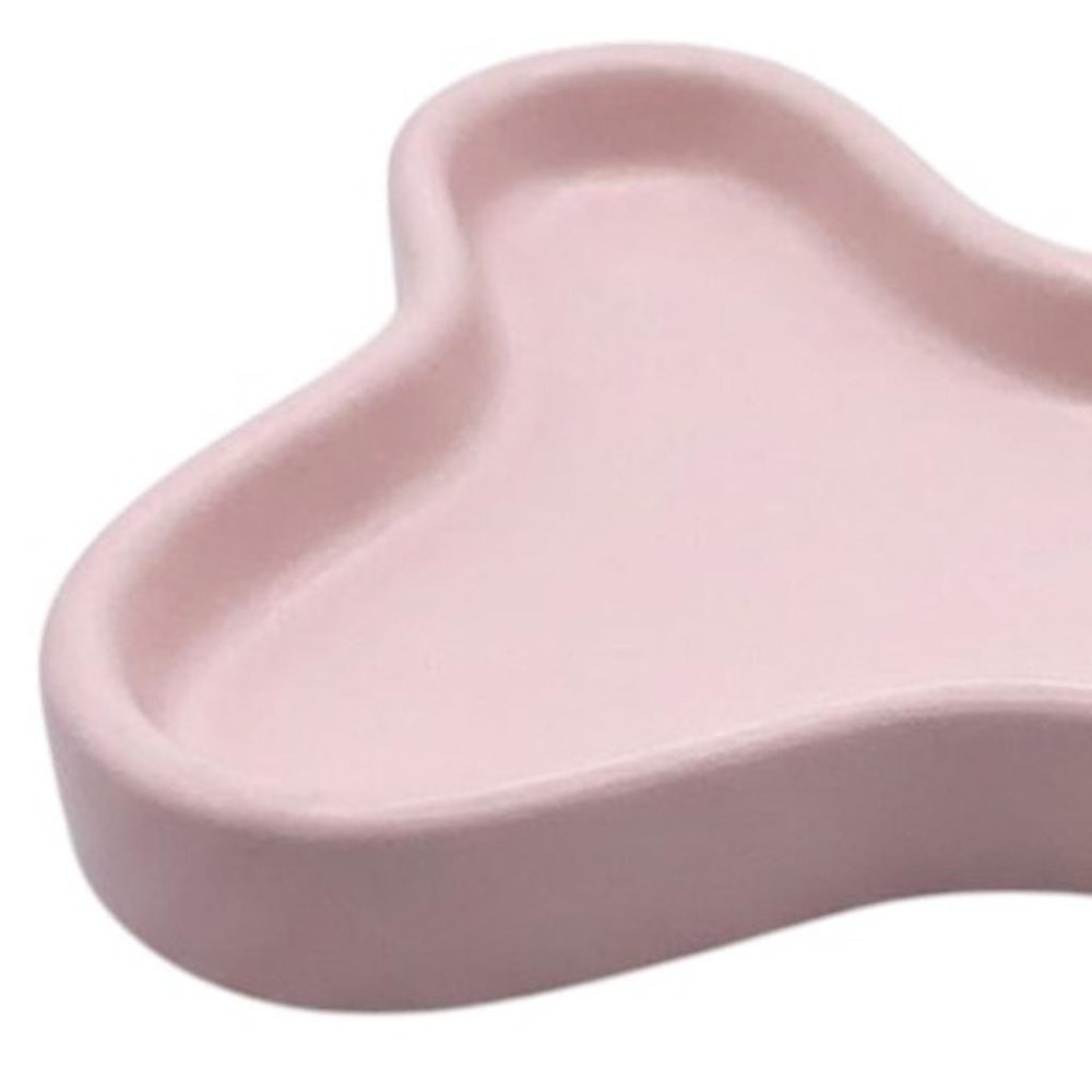 8" Pale Pink Resin Handmade Geometric Trinket Tray