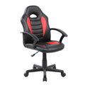 Red Adjustable Height Swivel Rolling Gaming Chair on a white background