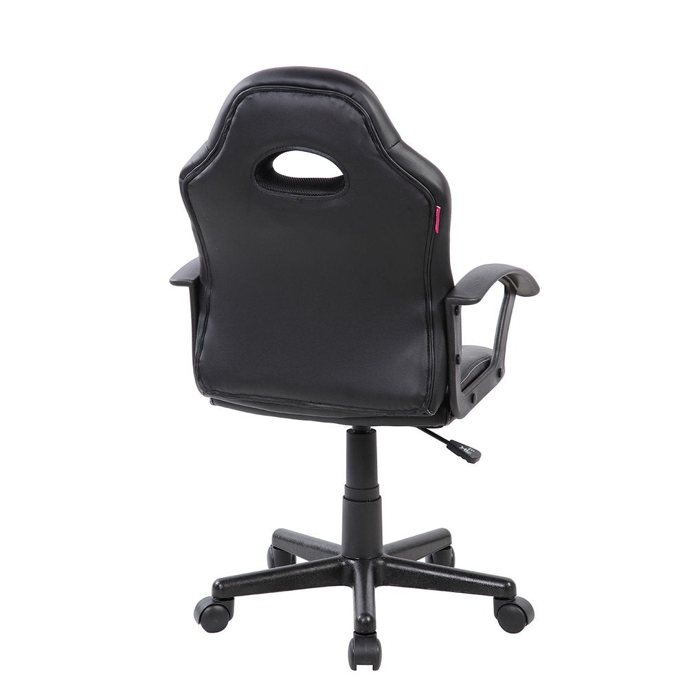 Red Adjustable Height Swivel Rolling Gaming Chair on a white background