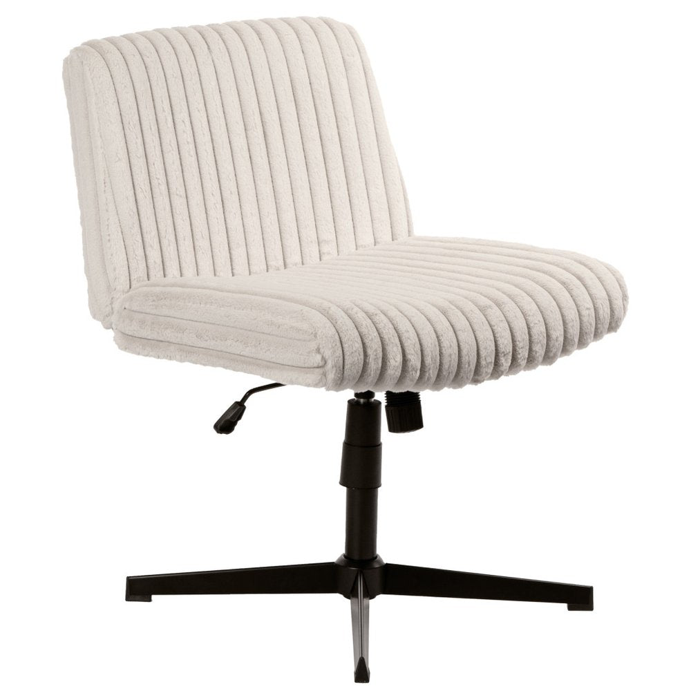 Taupe Adjustable Height Swivel Office Chair on a white background
