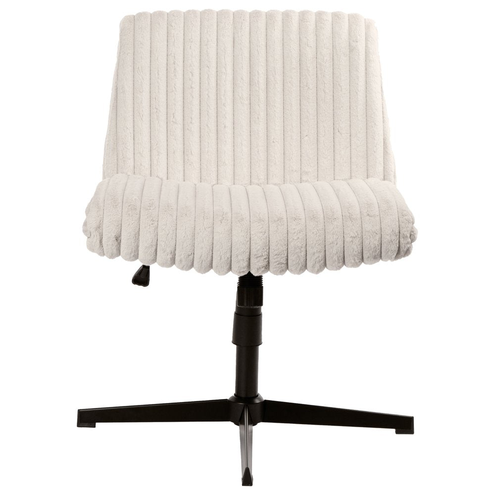 Taupe Adjustable Height Swivel Office Chair on a white background