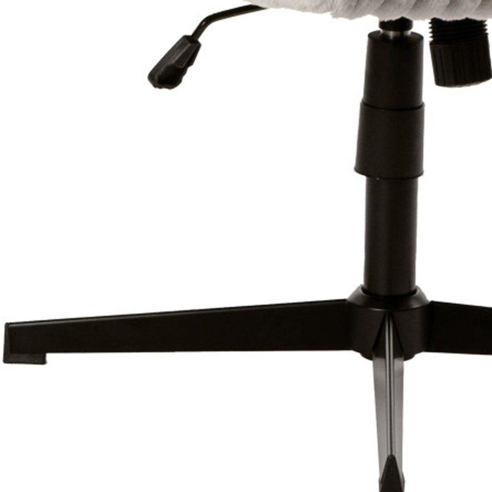Taupe Adjustable Height Swivel Office Chair on a white background