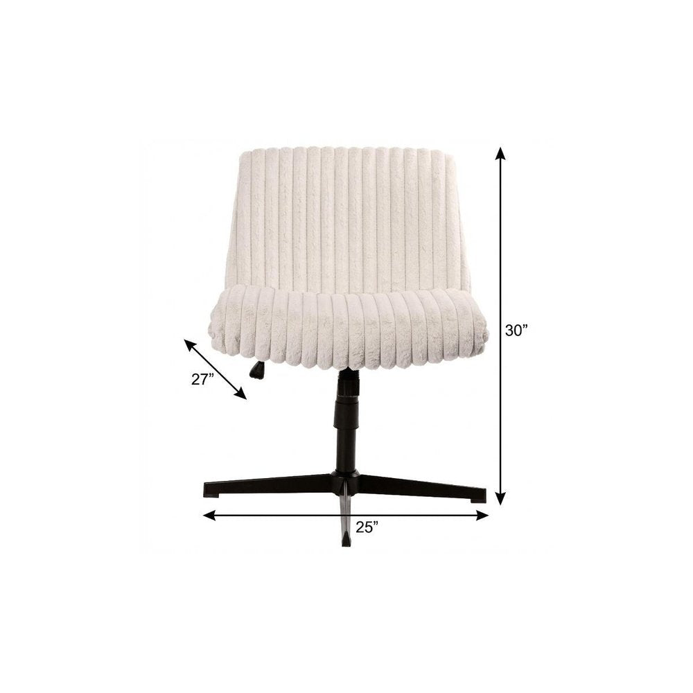 Taupe Adjustable Height Swivel Office Chair on a white background