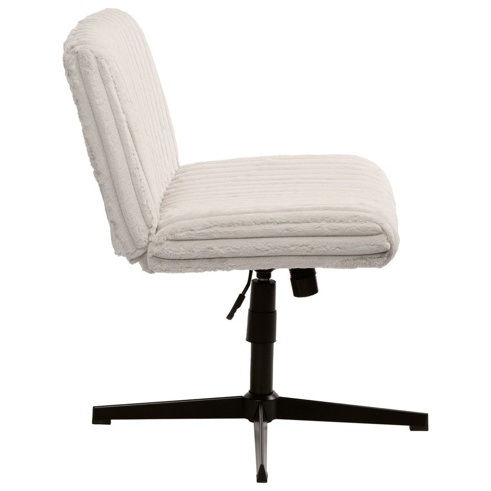 Taupe Adjustable Height Swivel Office Chair on a white background