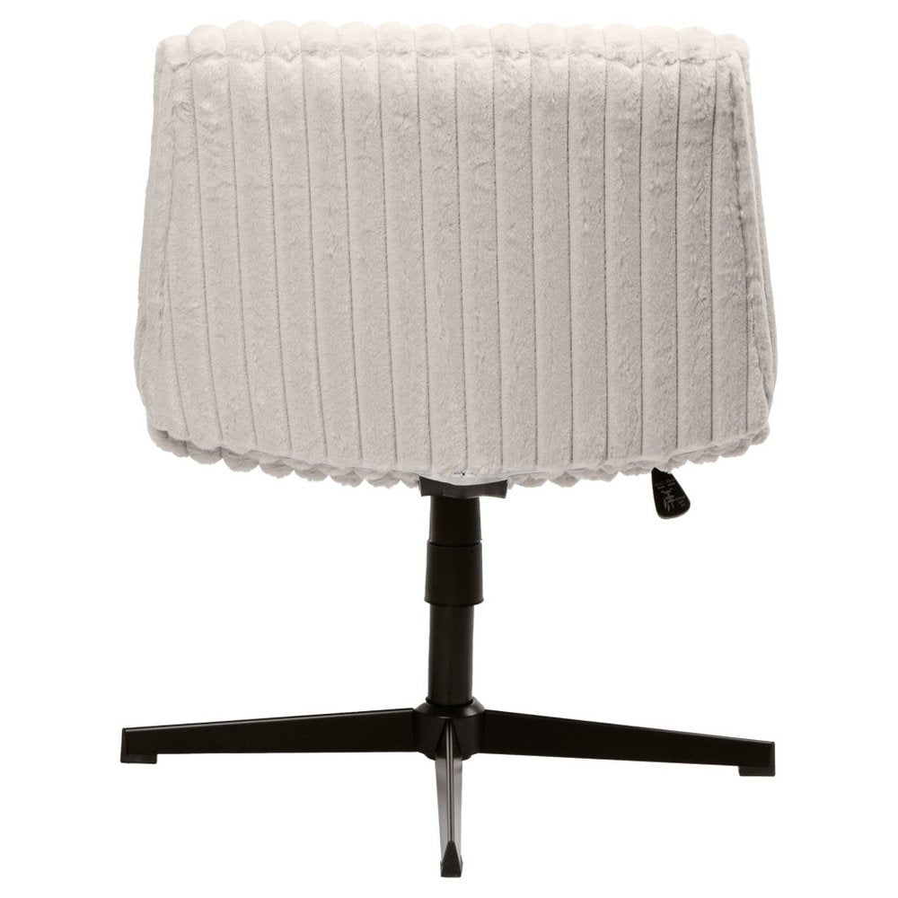 Taupe Adjustable Height Swivel Office Chair on a white background