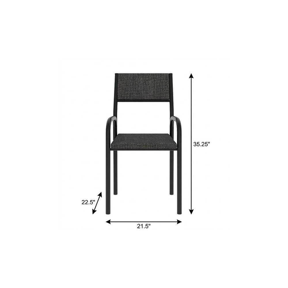 Smoky Black And Black Office Chair on a white background