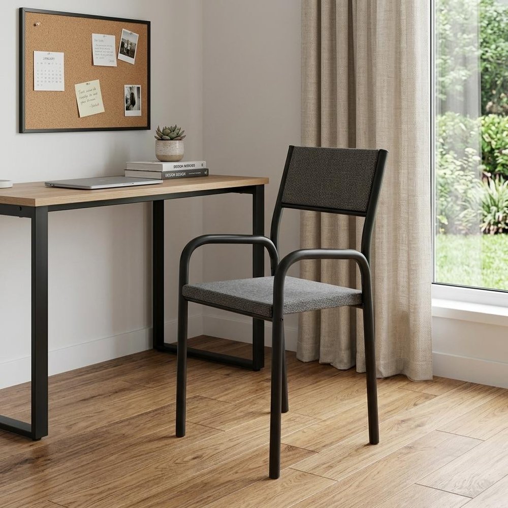 Smoky Black And Black Office Chair in a home interior