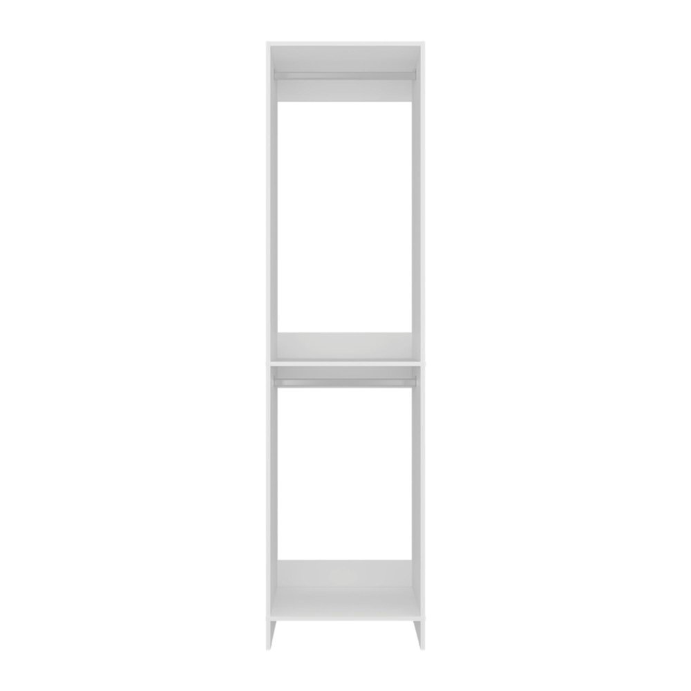 Two Piece White Bedroom Set - 84.00" H x 19.00" W x 22.00" D
