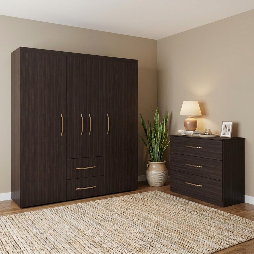 Two Piece Brown Bedroom Set in a home interior
