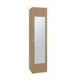Two Piece Beige Bedroom Set With Mirror on a white background