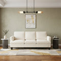 84" White Corduroy Sofa