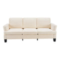 84" Beige Linen Sofa on a white background