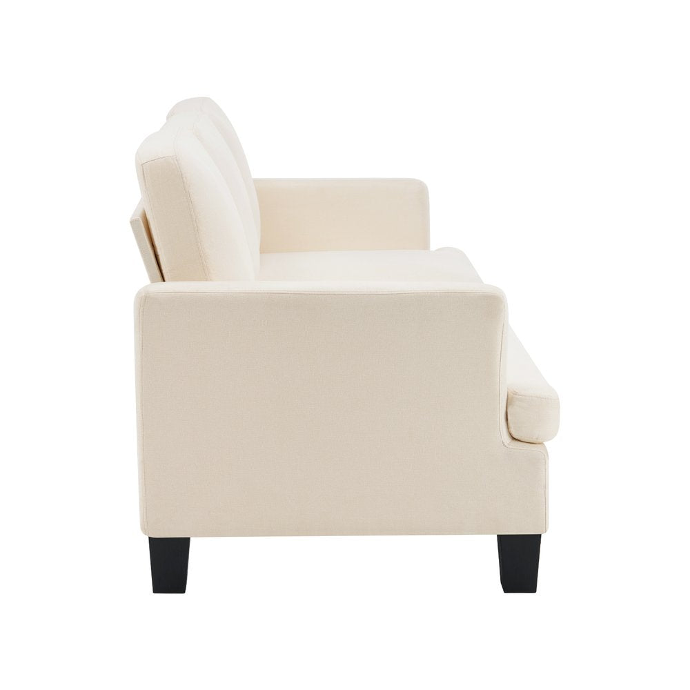84" Beige Linen Sofa