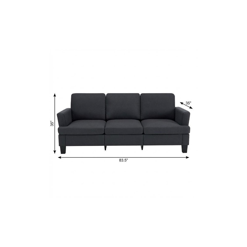 84" Beige Linen Sofa