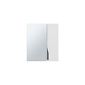 7" White Wood Floating Double Door Bathroom Vanity And Medicine Cabinet With Mirror on a white background