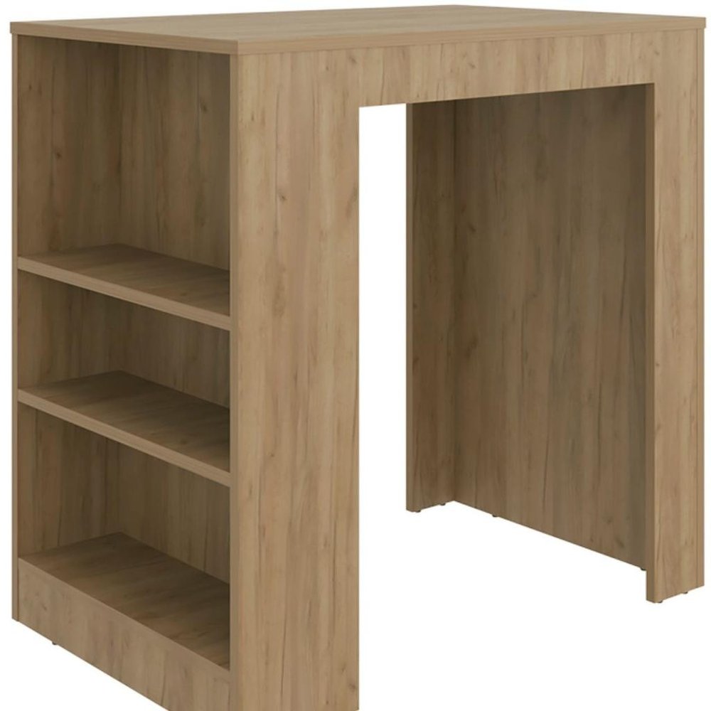 36" Beige Wood Kitchen Island
