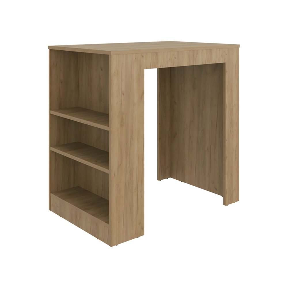 36" Beige Wood Kitchen Island