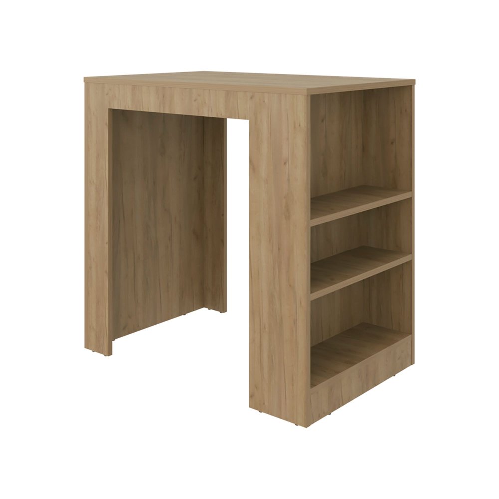 36" Beige Wood Kitchen Island