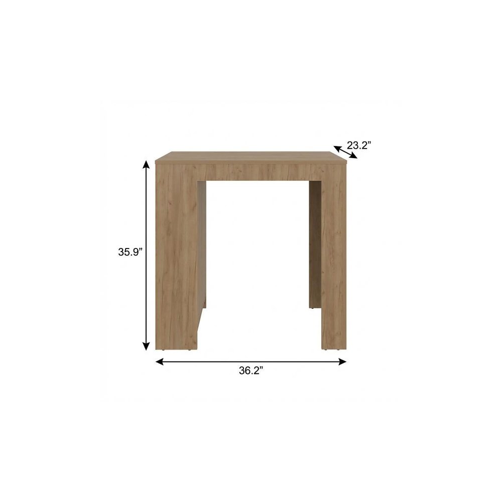 36" Beige Wood Kitchen Island
