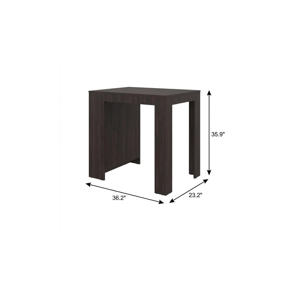 36" Brown Wood Kitchen Island