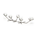 9" Silver Metal Tabletop Candelabra Candle Holder