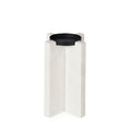 8" White Marble Tabletop Candle Holder on a white background