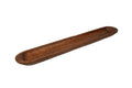 40" Natural Solid Wood Oval Dough Bowl. Serving bowl isolated on a plain white background, showing a wood surface.