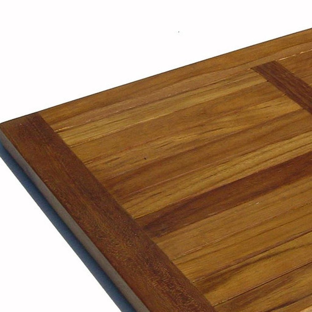22" Natural Teak Non Slip Bath Mat