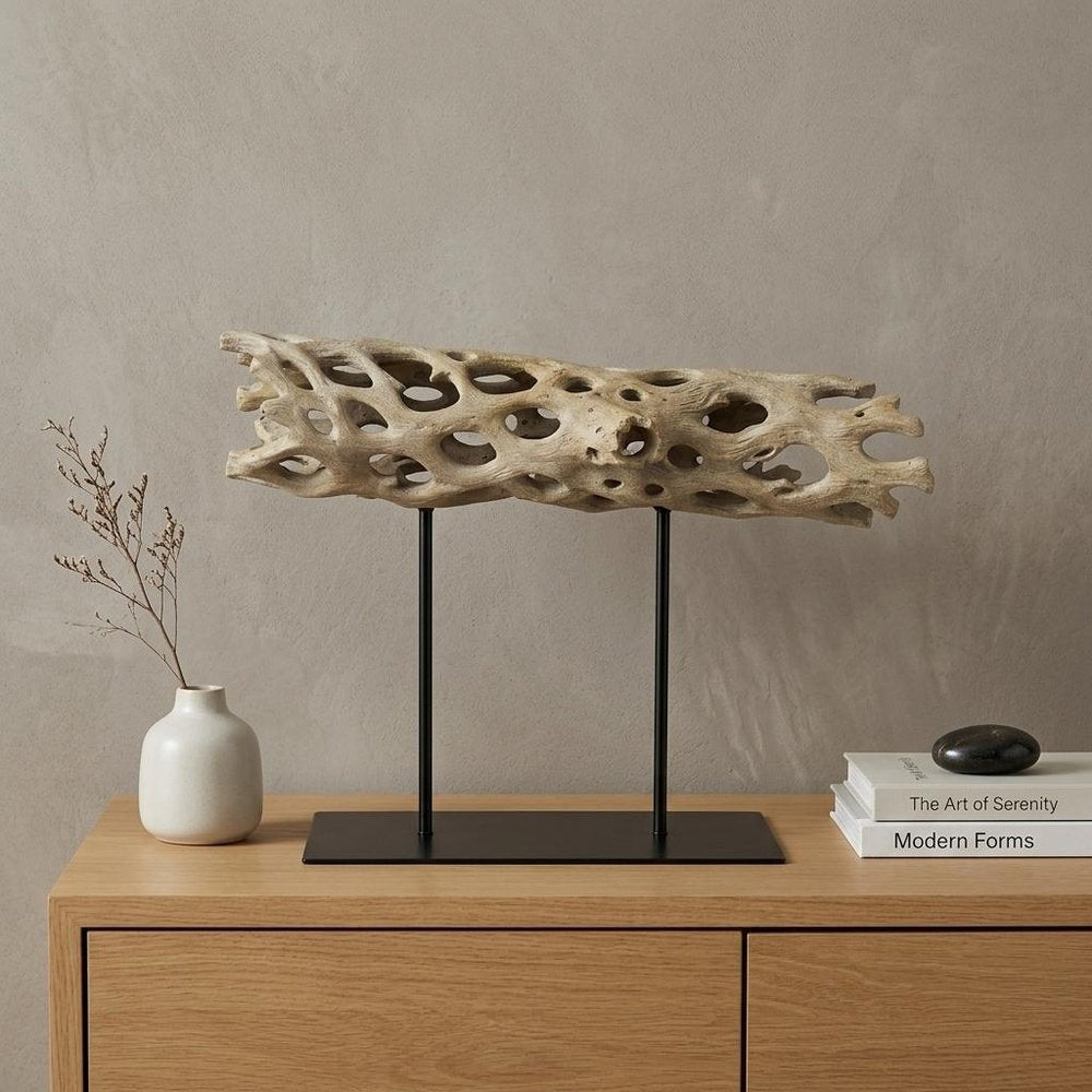 12" Brown Resin Tabletop Sculpture. Sculpture in brown resin.