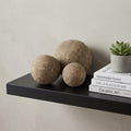 6" Gray Paper Sphere Tabletop Sculpture