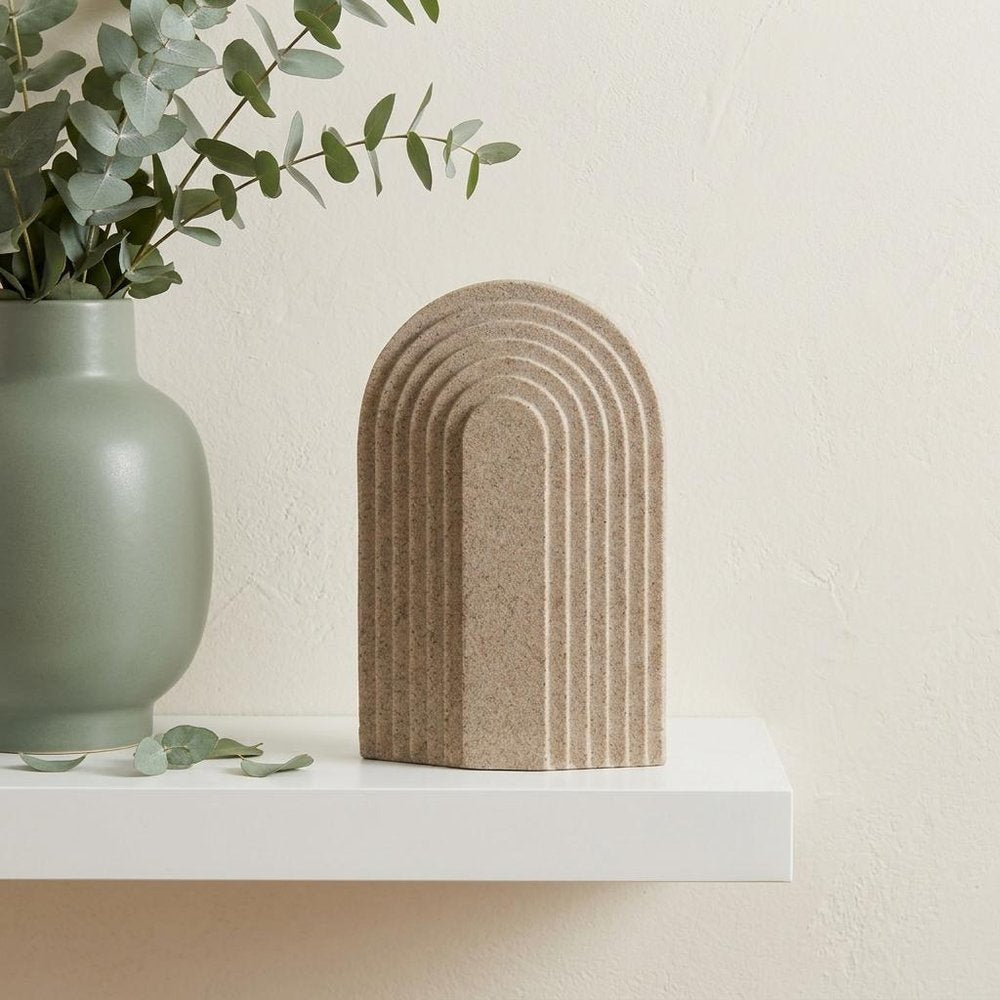 8" Beige Resin Tabletop Sculpture