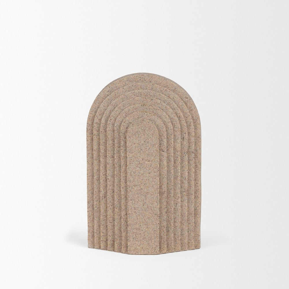 8" Beige Resin Tabletop Sculpture