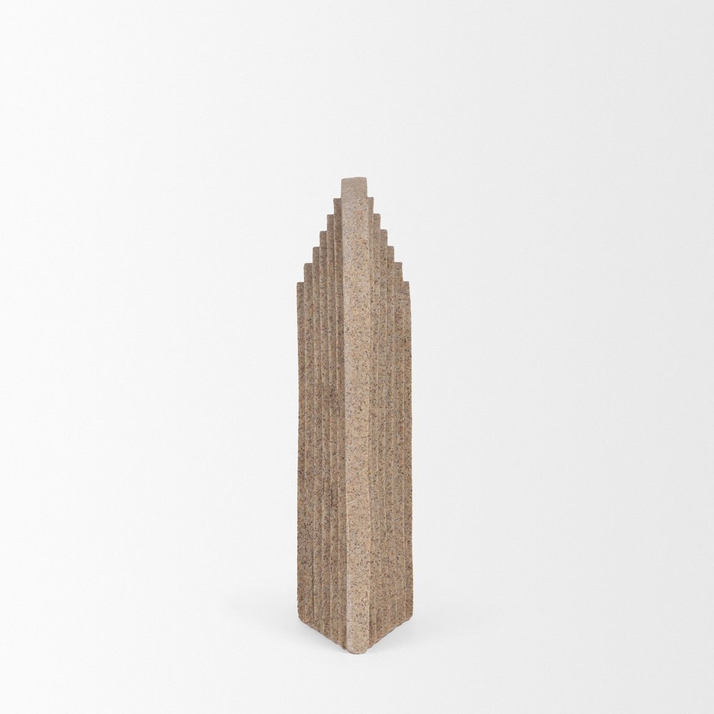 8" Beige Resin Tabletop Sculpture