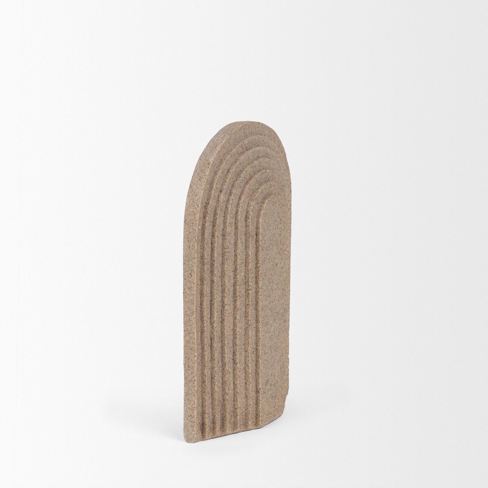 8" Beige Resin Tabletop Sculpture