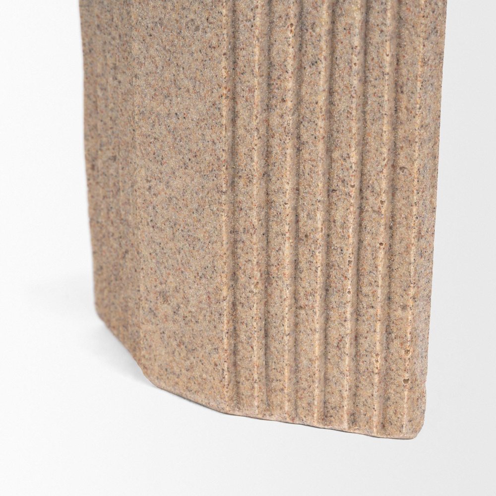 8" Beige Resin Tabletop Sculpture on a white background