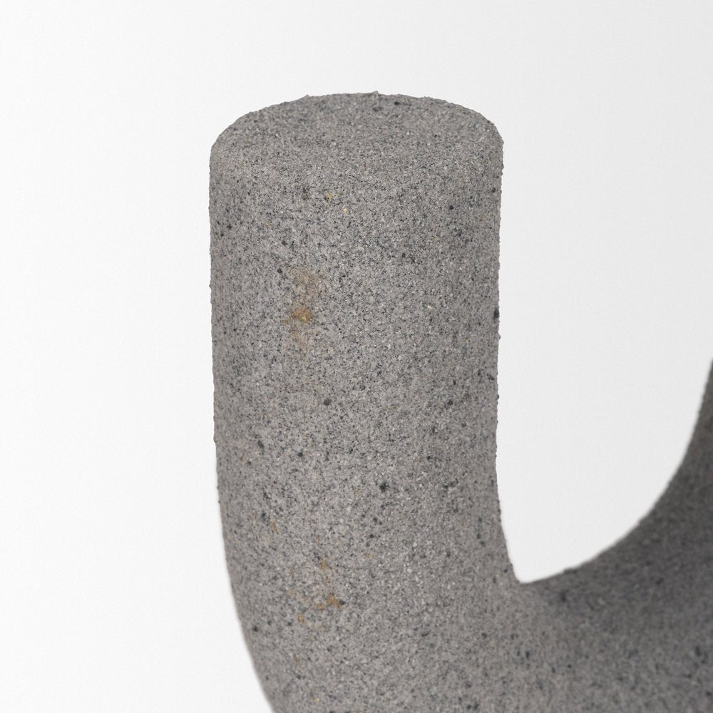 7" Gray Resin Decorative Wall Sculpture on a white background