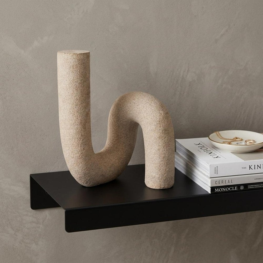 10" Beige Resin Decorative Wall Sculpture. Sculpture in beige resin.