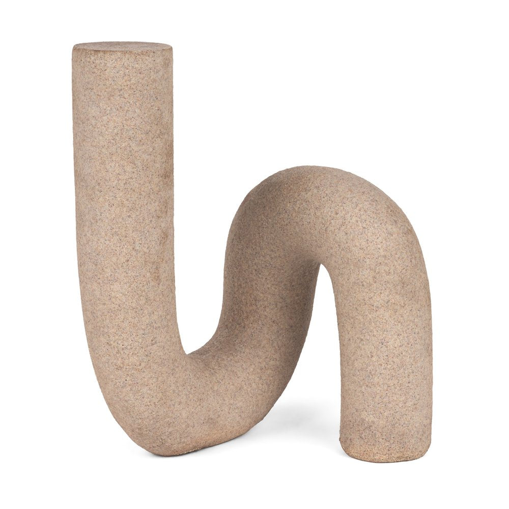 10" Beige Resin Decorative Wall Sculpture. Sculpture isolated on a plain white background, in a beige resin finish.