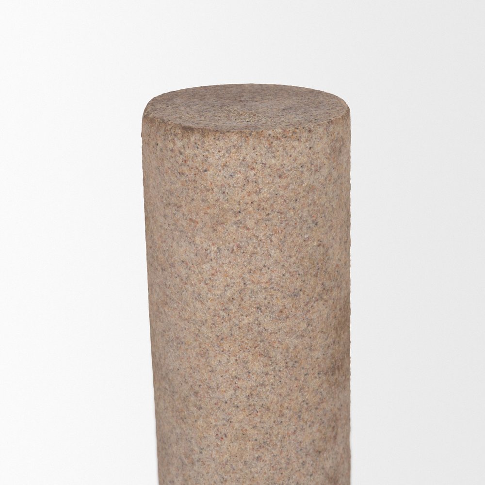 10" Beige Resin Decorative Wall Sculpture. Sculpture isolated on a plain white background, finished in beige resin.