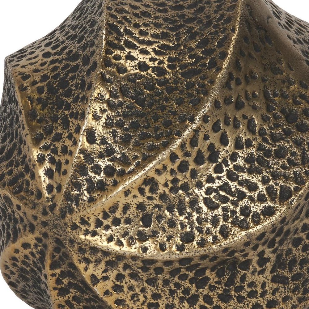 5" Antiqued Gold Metal Sphere Tabletop Sculpture