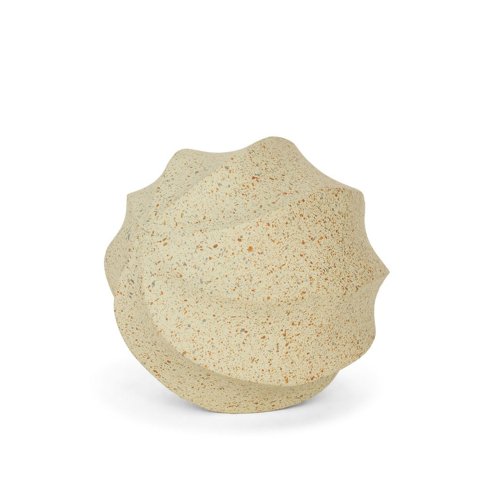 4" Beige Metal Sphere Tabletop Sculpture