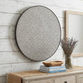 48" Gray Metal Sphere Decorative Wall Sculpture