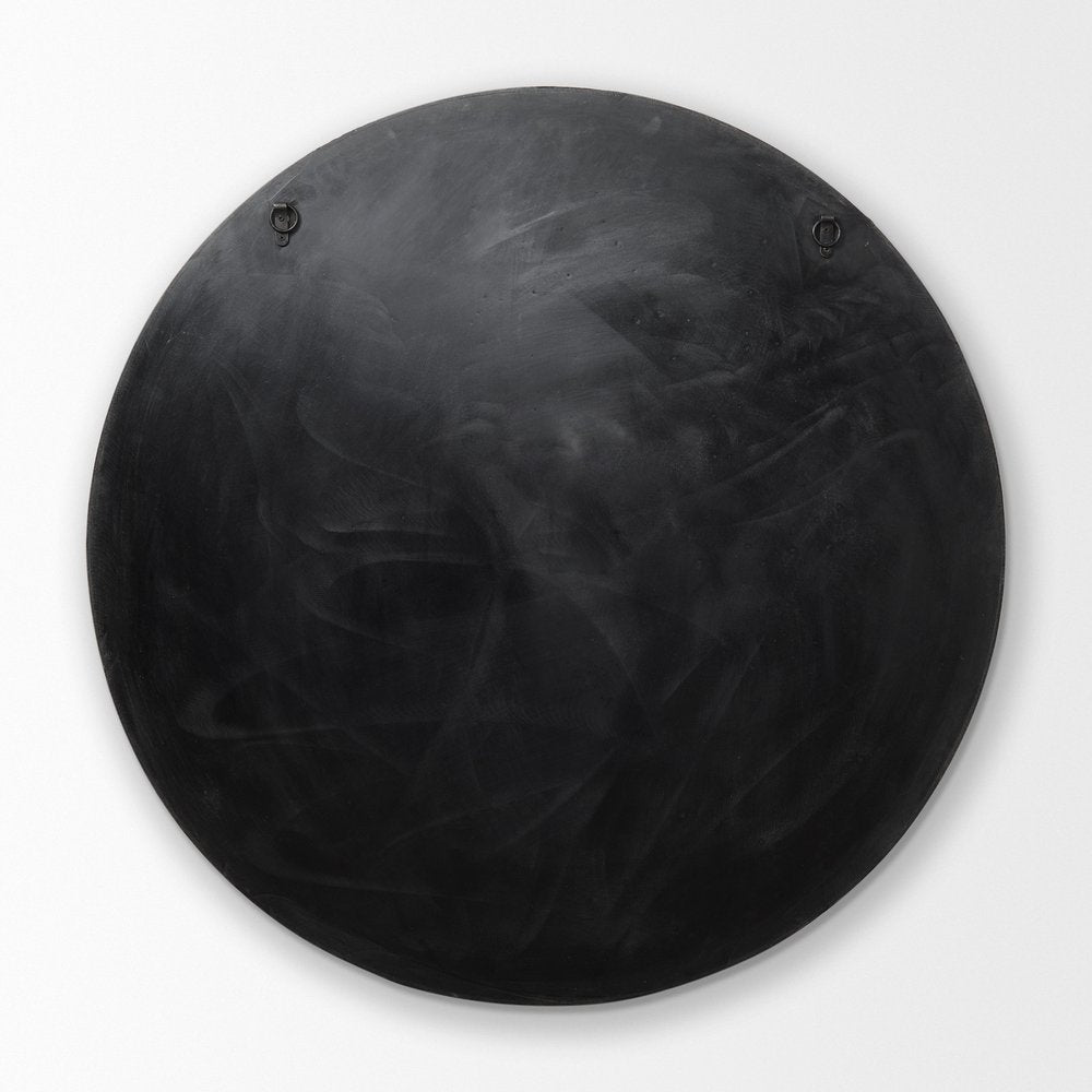 48" Gray Metal Sphere Decorative Wall Sculpture
