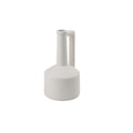 9" White Ceramic Table Vase on a white background