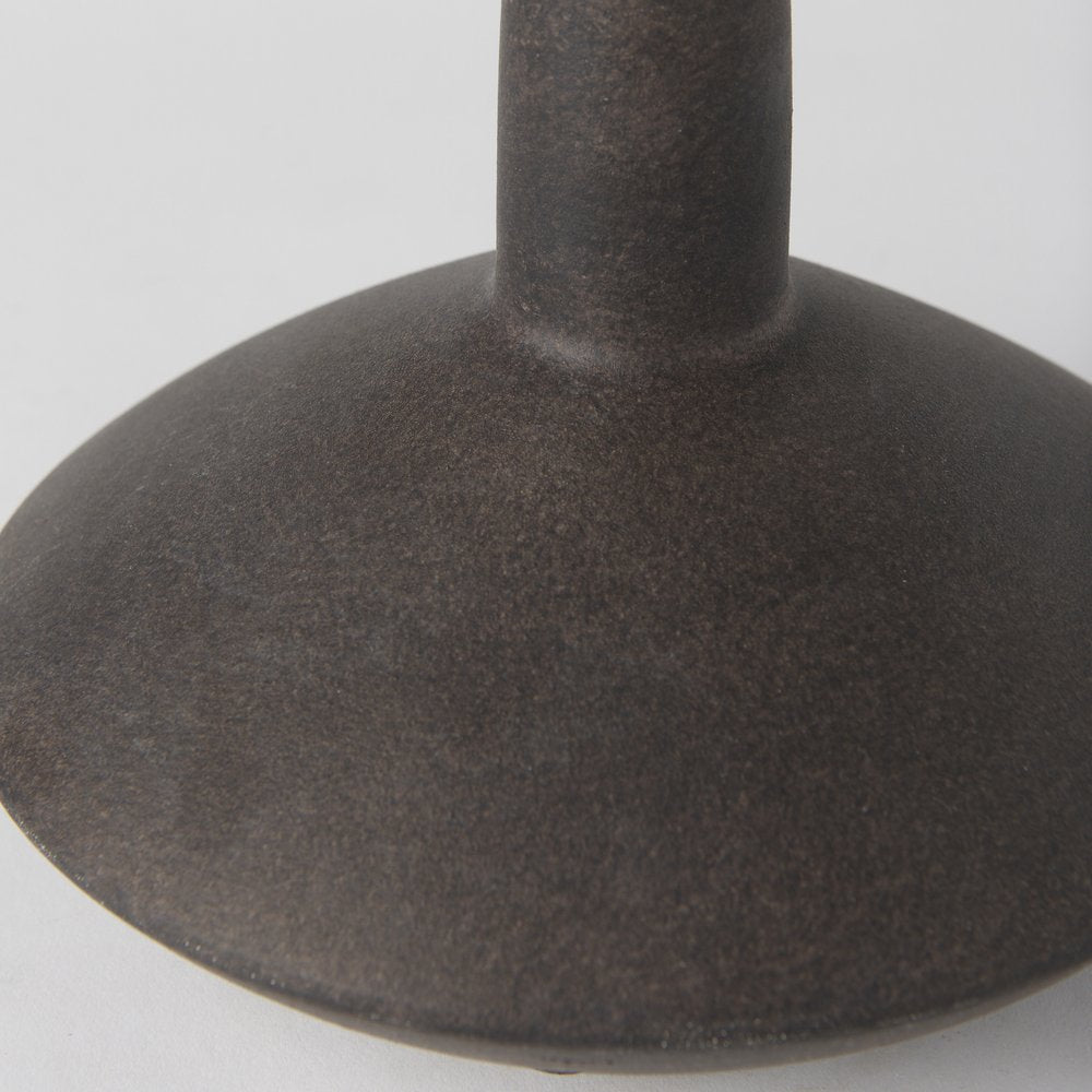7" Brown Ceramic Bud Table Vase