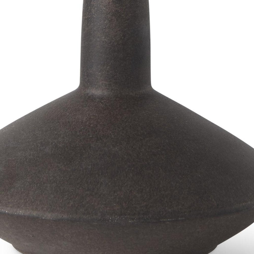7" Brown Ceramic Bud Table Vase