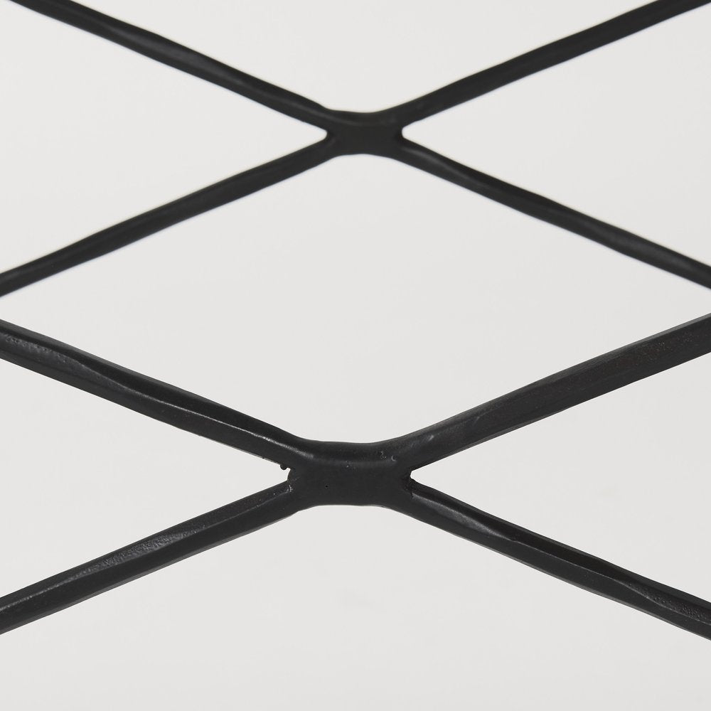 59" White and Black Genuine Marble and Metal Console Table. Console table isolated on a plain white background, finished in black marble.
