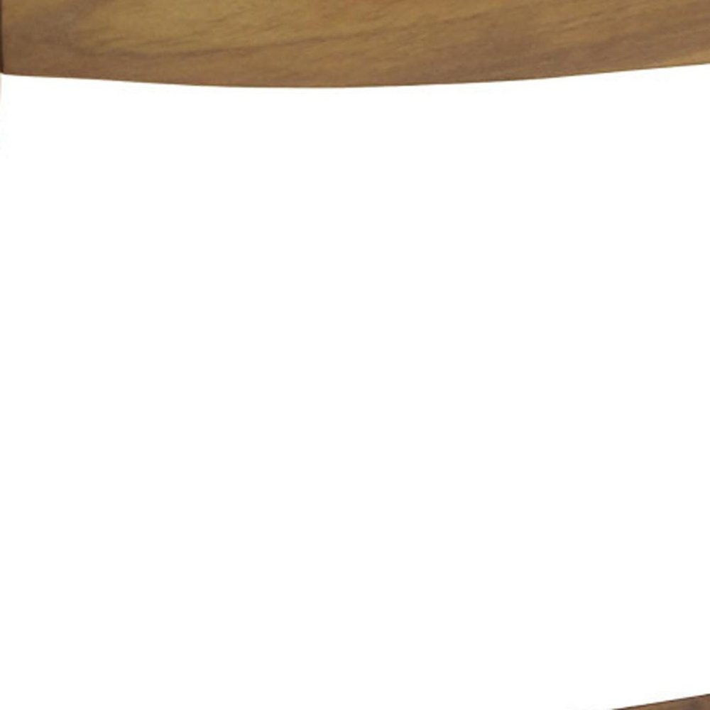 26" X 27" Brown Teak Rectangular Shower Bench. Shower bench isolated on a plain white background, finished in brown teak.